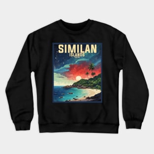 Similan Islands Thailand Vintage Retro Travel Tourism Crewneck Sweatshirt